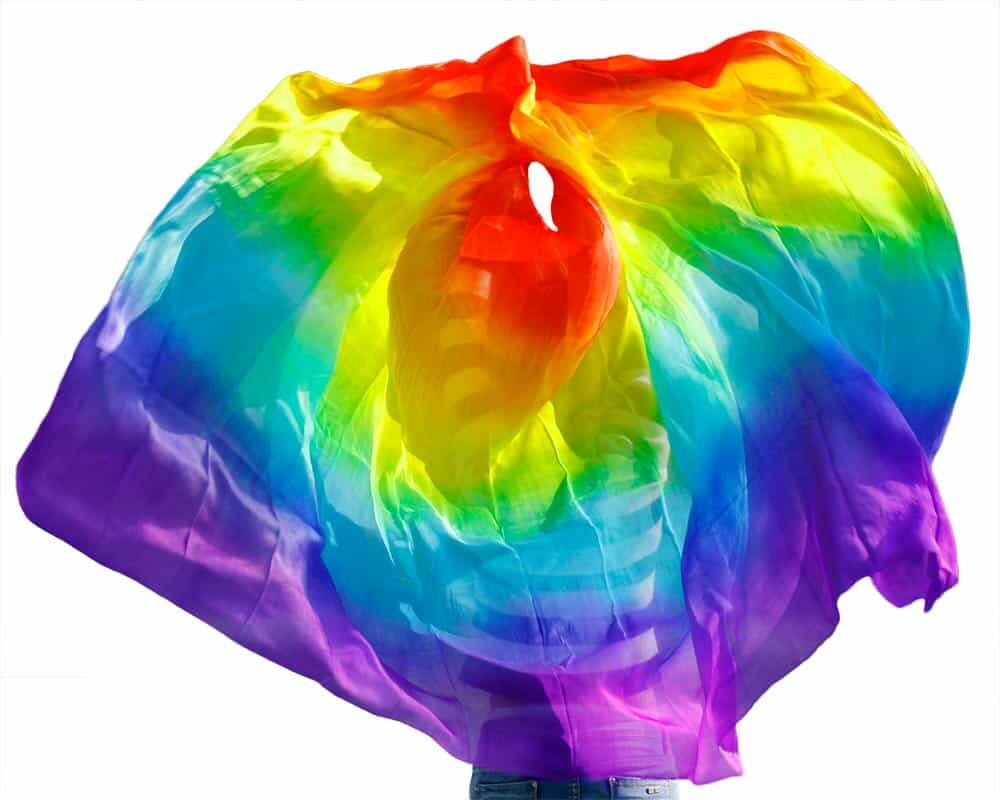 veu seda natural arco iris