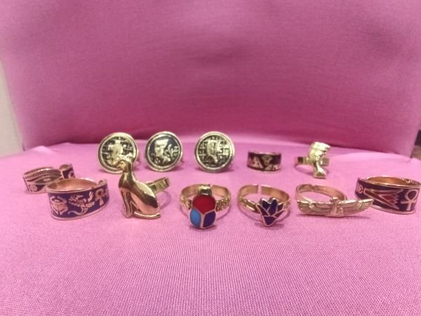 Anel egípcio feito em cobre artesanal