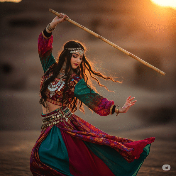 Bastões de Bambu para Dança do Ventre