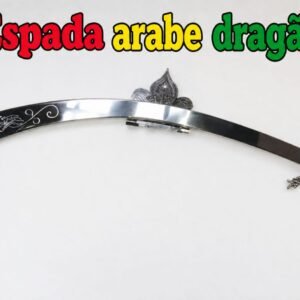 Espada árabe para dança do ventre com acabamento em dragão. Ideal para apresentações, decoração e colecionadores. Produto inspirado na cultura oriental, com excelente acabamento e design exclusivo.