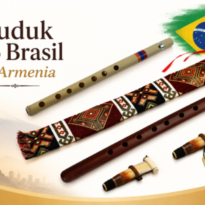 Duduk original da Armênia à venda no Brasil com pronta entrega. Instrumento de sopro tradicional armênio em madeira de damasco, com som único, palhetas e estojo artesanal. Ideal para músicos profissionais, iniciantes, colecionadores e amantes da música tradicional da Armênia.