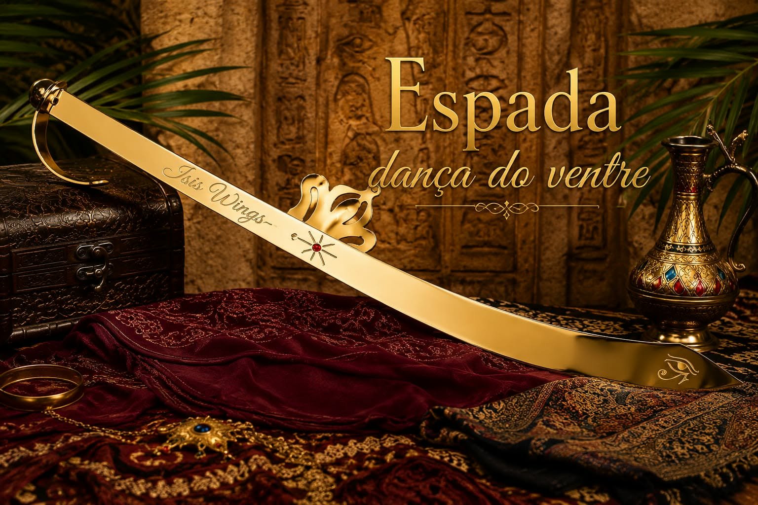 Espada árabe para dança do ventre artesanal Espada oriental para apresentação de dança do v